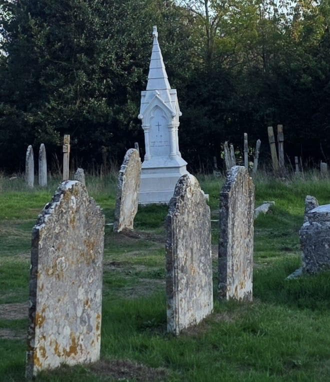 The Nightingale family memorial in the churchyard at East Wellow, Hampshire