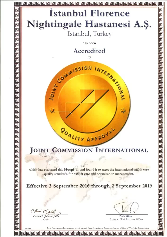 JCI accreditation certificate, 2016 – 2019