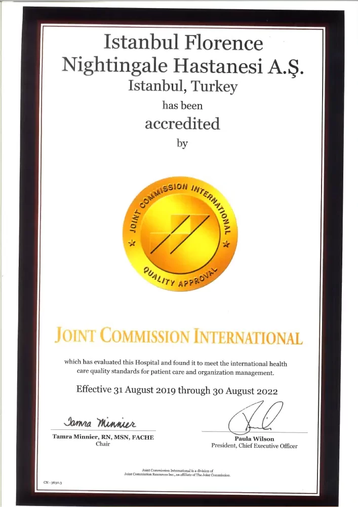 JCI accreditation certificate, 2019 – 2022