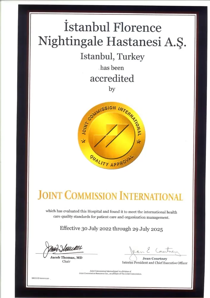 JCI accreditation certificate, 2022 – 2025