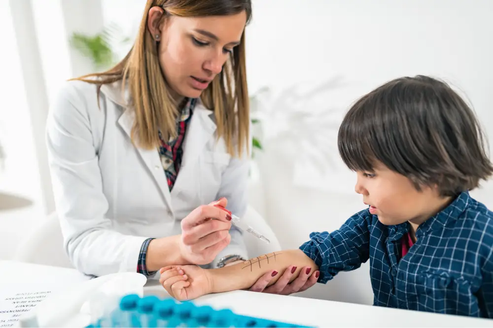 multitest allergy skin test in children